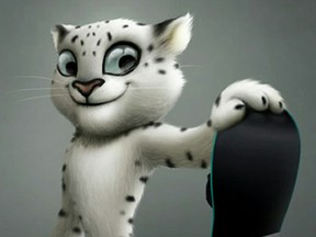 The Sochi 2014 Organizing Committee shows an illustration of a leopard which was announced to be one of the official mascot winners from a list of 10 short-listed entries.