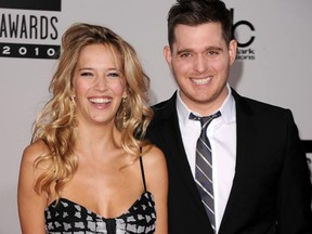 Michael Buble and model Luisana Loreley Lopilato de la Torre