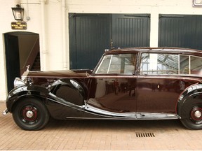 A Rolls-Royce state car at the Royal Mews on March 21, 2011 in London, England.