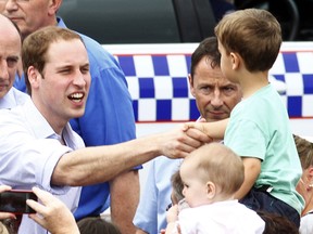 Britain's Prince William meets residents at Kerang, 300km (187 miles) north of Melbourne, March 21, 2011.
