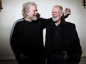Soon to be Canadian Music and Broadcast Industry Hall of Famers Randy Bachman, left, and Fred Turner.