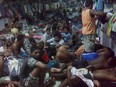A cellphone photo taken inside the Bangkok Immigration Detention Centre, where Sri Lankans arrested while awaiting ships to Canada are being held.