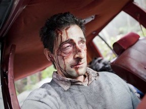 “Without my good looks I am nothing!” Adrien Brody confronts some dark existential stuff in Wrecked.