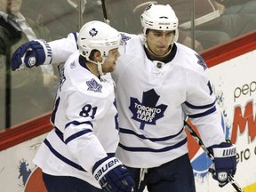 For at least one game, Joe Colborne will centre a line for the Maple Leafs with Phil Kessel, left, and Joffrey Lupul.