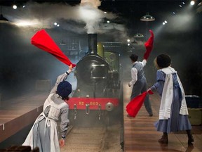 Train of thought: The Railway Children’s vintage locomotive steals the show.