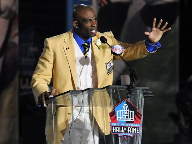 Even with the do-rag, Deion's Hall bust looked nothing like him