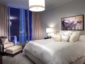 “The painting over the bed [at the Ritz-Carlton] is an example of the wonderful art that we added throughout the suite," says Sheila Clark, of Choices, The Agency.