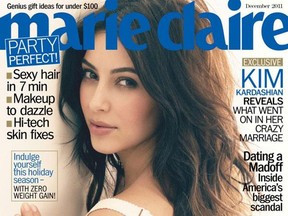 Kim Kardashian blabbed about her happy marriage to Marie Claire magazine before the divorce announcement.