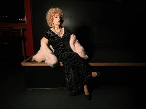 ***FREELANCE PHOTO - POSTMEDIA NETWORK USE ONLY*** TORONTO: NOVEMBER 21, 2011--MICHELLE DUBARRY/RUSSELL ALLDREAD--Michelle DuBarry (born Russell Alldread) poses on the stage at George's Play in Toronto on Monday, November 21, 2011. Michelle is known as "Toronto's oldest drag queen" and will celebrate her 80th birthday on Wednesday, November 23. For story by Melissa Leong. (Kara Dillon for National Post)