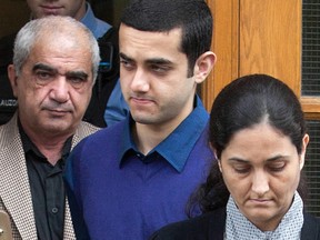 Mohammad Shafia, Hamed Shafia and Tooba Mohammad Yahya leave court in Kingston.