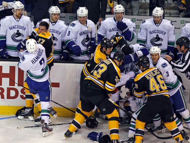 Vancouver Canucks win heated Stanley Cup rematch over Boston