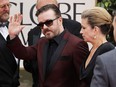 Host Ricky Gervais arrives at the 69th annual Golden Globes