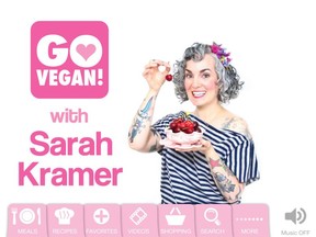 The home page of Sarah Kramer's new cooking app, developed by Belly of Fire