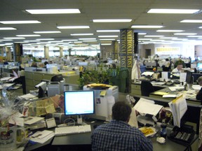 A photo of the National Post newsroom from May, 2007. Trust us when we say it looks pretty much the same.