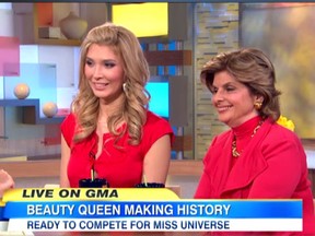 Flanked by high-profile celebrity lawyer Gloria Allred, Talackova told the TV program Good Morning America that she initially didn't tell her boyfriend that she was born a boy and underwent a sex-change operation.