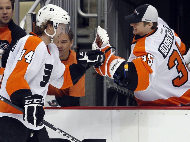 Philadelphia Flyers beat a shorthanded Detroit Red Wings club