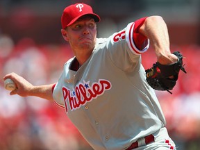 Philadelphia Phillies pitcher Roy Halladay will miss six to eight weeks  with shoulder strain