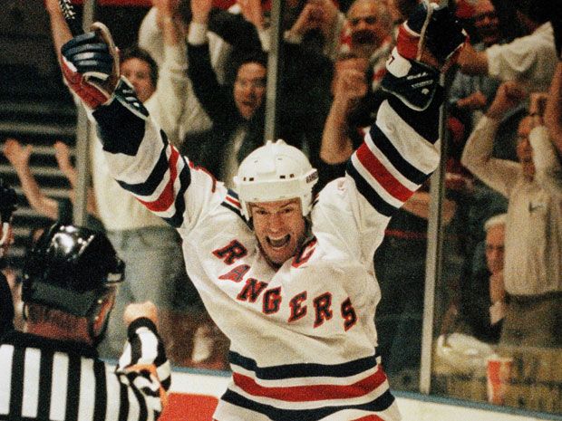 Claude Lemieux of the New Jersey Devils celebrates with the Stanley News  Photo - Getty Images
