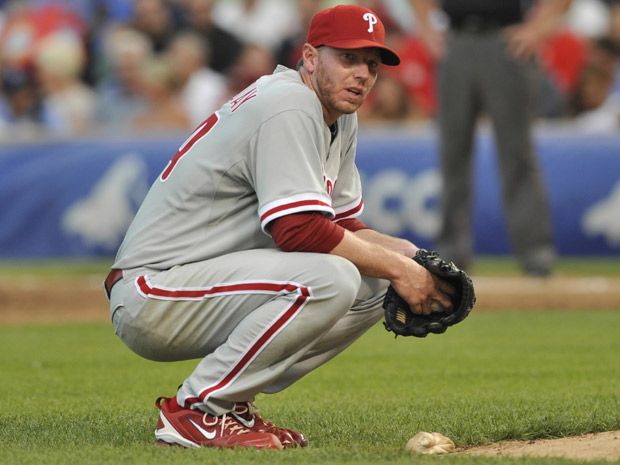 Philadelphia Phillies pitcher Roy Halladay will miss six to eight weeks  with shoulder strain