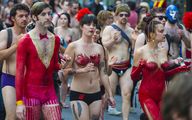 Montreal demonstrators go topless in fight for gender equality - Montreal