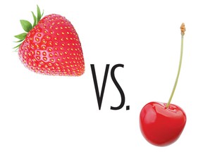 Strawberry vs. cherry