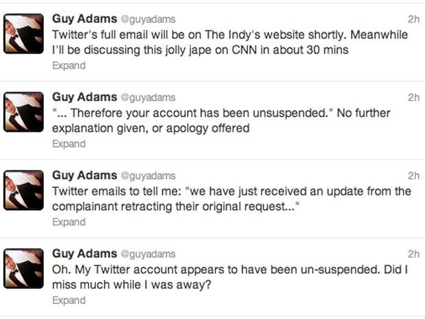 Journalist Guy Adams reinstated to Twitter after ban for criticizing ...