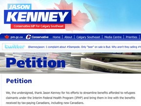 Screengrab from JasonKenney.ca