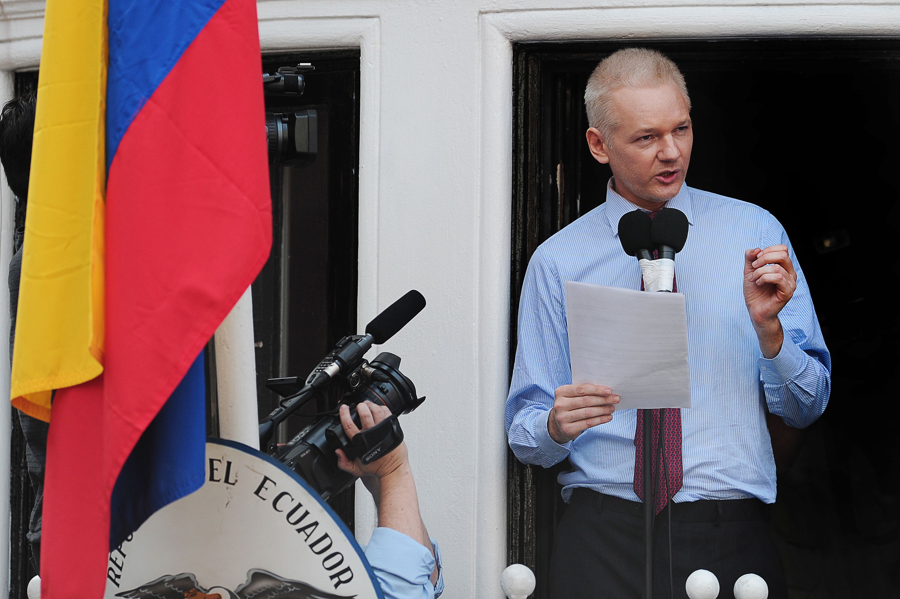 Assange emerges, as hypocritical and self-serving as ever National Post image pic