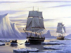 The Erebus and the Terror. Ships from the 1845 Franklin expedition of Sir John Franklin. A new hunt for the final remains of the ship are underway.