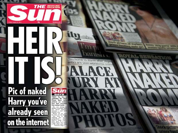 Prince Harrys Naked Las Vegas Pictures Running On Suns Front Page National Post