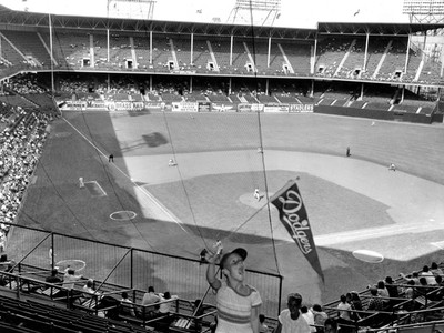 1939 Ebbets Field Brooklyn Dodgers Art T-Shirt by Row One Brand