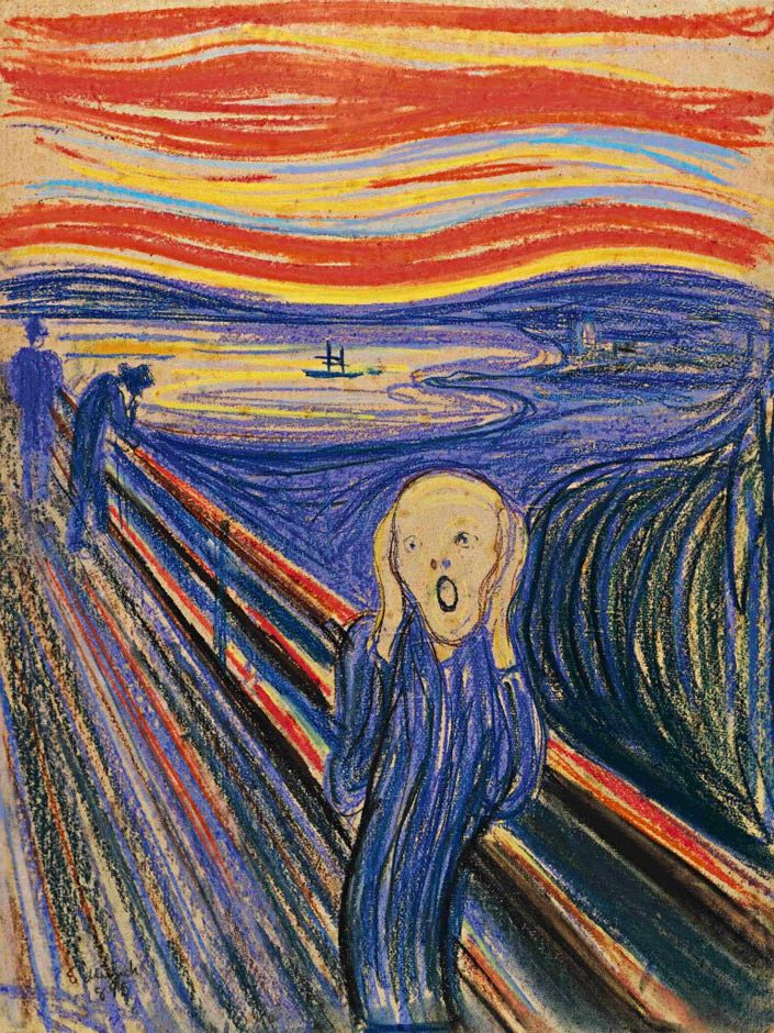 the scream on display