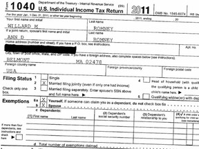 Mitt Romney tax return
