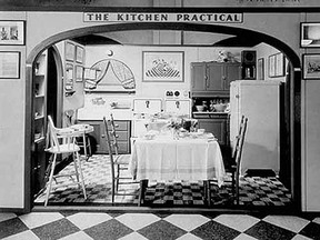 A model kitchen created by Lillian Gilbreth for optimum efficiency.