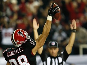 Tony Gonzalez helped the Falcons put a stranglehold on the NFC South on Thursday night. (Kevin C. Cox/Getty Images)