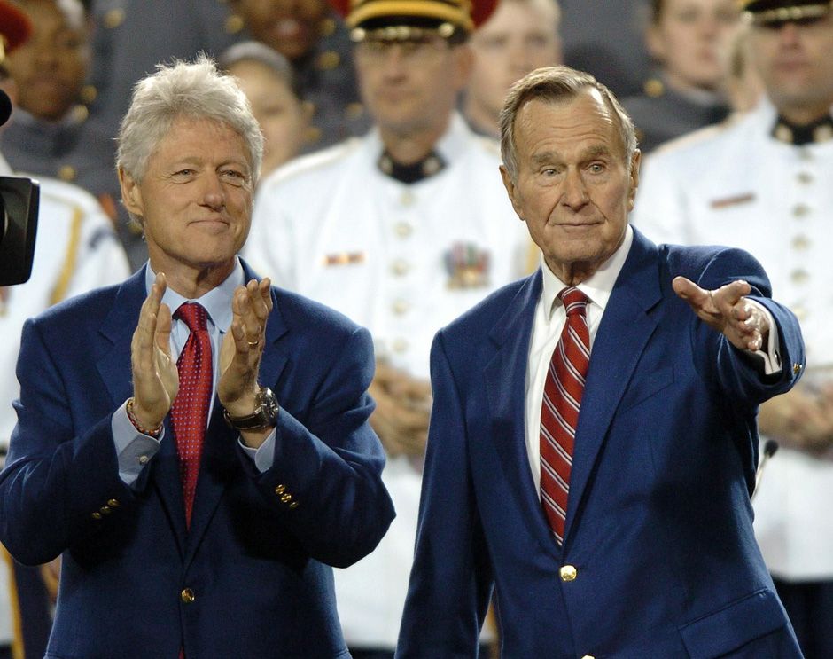 Bill Clinton and George H.W. Bush