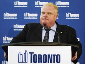 Toronto's Rob Ford makes a statement to the media in Toronto November 27, 2012. (Mark Blinch / Reuters)