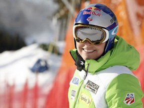 American ski star Lindsey Vonn, who posted the fastest time in the first training run, did not ski Thursday. (Getty Images)