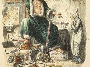 An illustration by John Leech from the book, Charles Dickens: A Christmas Carol