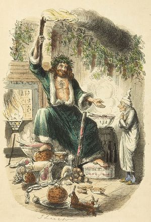  An illustration by John Leech from the book, Charles Dickens: A Christmas Carol