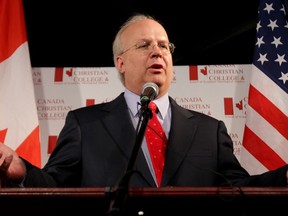 After his on-air meltdown about the U.S. election results, Fox News has decided to give conservative pundit Karl Rove less time on the air. (Glenn Lowson for the National Post files)