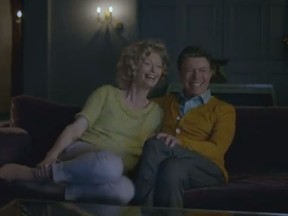 Bowie and Swinton in the music video for The Stars (Are Out Tonight).
