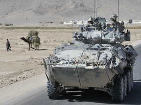 Cpl. Gardner suffered a meniscal tear — a type of cartilage injury — in March, 2006, as he jumped from a Coyote armoured vehicle, similar to the one pictured.