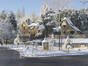 Residential Ifrane, and a monument to the Second Pan-African Youth Summit of 2005, which were held here. Photo by Bert Archer