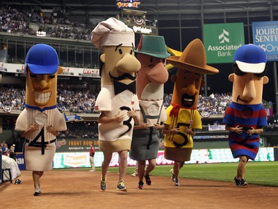 Brewers' racing sausages turn 30, invade WISN 12 ahead of celebration
