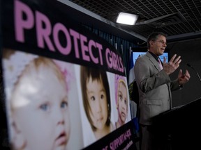 Conservative MP Mark Warawa speaks about Motion 408, the anti-discrimination motion against sex-selection, on Parliament Hill Wednesday December 5, 2012 in Ottawa. THE CANADIAN PRESS/Adrian Wyld