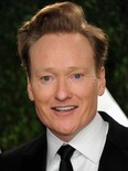 Comedian Conan O'Brien arrives at the 2013 Vanity Fair Oscars Viewing and After Party on Sunday, Feb. 24 2013 at the Sunset Plaza Hotel in West Hollywood, Calif. (Photo by Jordan Strauss/Invision/AP)