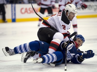 Why fans threw trash on the ice during Devils-Maple Leafs game