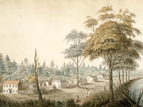 Front Street, Toronto, as it existed in 1804.