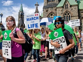 Sixteenth Annual March for Life rally leaves  Parliament Hill to march down Elgin St... ( Chris Mikula /Postmedia News